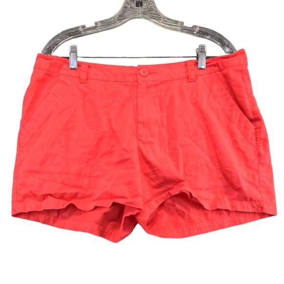 Columbia Women's Chino Shorts Pink Size 14 100% Cotton Slash Pockets - Picture 1 of 10
